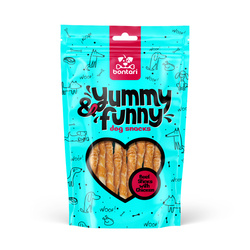 YUMMY&FUNNY Przysmaki dla Psa - Smak i Zabawa z Kurczakiem i Skórą Wołową dla Radości Twojego Pupila