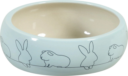 ZOLUX Miska ceramiczna COSY 250ml niebieska – Antyrozpryskowa Miseczka Ceramiczna z Motywem dla Gryzoni i Małych Ssaków