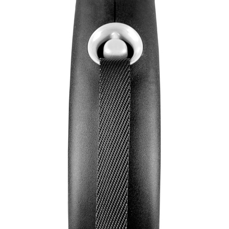 FLEXI Smycz automatyczna Black Design M 5m taśmowa – idealna dla psa do 25 kg, z możliwością rozbudowy akcesoriów