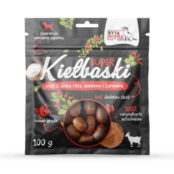 Syta Micha SUPER Kiełbaski 100% Naturalne z Kozą i Superfoods dla Psa Alergika