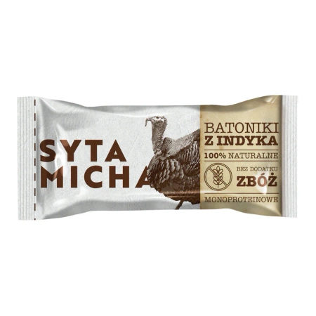 Syta Micha Zdrowe Batoniki dla Psa 99% Indyk Bez Zbóż i Chemii - Naturalna Przekąska dla Szczeniąt i Seniorów