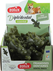 ZOLUX DIPLODENTAL M Przysmak Dentystyczny dla Psa - Kształt Dinozaura z Chlorofilem dla Świeżego Oddechu i Zdrowych Zębów