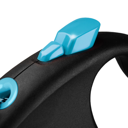 FLEXI Smycz automatyczna Black Design XS, Linka 3m, Odcienie Niebieskiego – Praktyczna i Stylowa dla Psów do 8kg