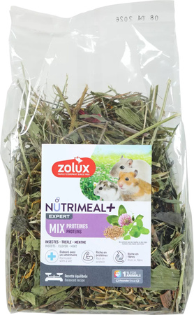 ZOLUX Nutrimeal Mix Mieszanka Białkowa Wysokobiałkowa Naturalna z Insektami i Roślinami dla Chomików i Myszoskoczków 100g