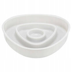 Slow Feeding, miska, dla kota, szara, plastik/TPR, 0,35 l/15×15 cm, spowalniająca jedzenie - Producent: Trixie | Pojemność 0,35 l | Do karmy mokrej i suchej | Wytrzymała | Średnica 15 cm