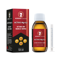 Końska Dawka Activo Mg + Ca 125 ml Jonowa formuła magnezu i wapnia o najwyższej biodostępności w płynie
