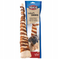 Ogon bawoli, obwinięty mięsem, 28–30 cm - Producent: Trixie | Suszony ogon | Zawinięty w suszone mięso | 1 sztuka | Wymiary 28–30 cm