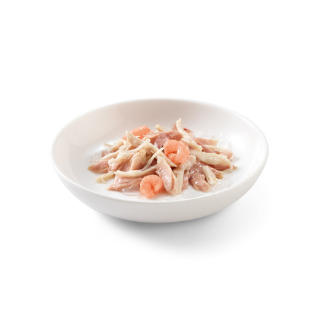 Schesir Saszetka Tuńczyk, Kurczak, Krewetki w delikatnej galaretce – 100% Naturalne Składniki, idealna dla kotów w każdym wieku 50g