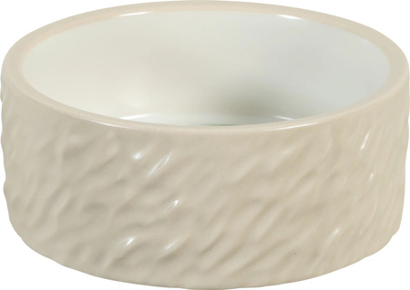 ZOLUX Miska Ceramiczna DAISY 200ml Beżowa – Elegancja, Stabilność i Higiena dla Gryzoni z Ozdobnymi Reliefami