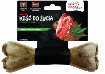 Syta Micha Funkcyjna Kość do Żucia 22 cm – Naturalne Wsparcie Stawów i Zębów dla Psów Średnich i Dużych Ras