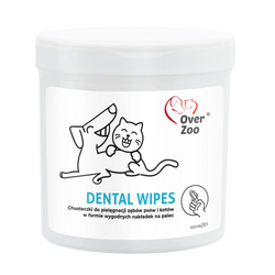 DENTAL WIPES Chusteczki do Pielęgnacji Zębów i Dziąseł z Argininą i Miętą – Wygodne Nakładki na Palec dla Psów i Kotów, 50 szt.