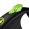 FLEXI Smycz automatyczna Black Design S Taśma 5m – Elegancki wygląd i modułowość dla psów do 15kg w zieleni