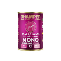 Champer Pet Care Formula Łosoś 400g - Monobiałkowa Karma dla Psów Bez Zbóż, Wysokomięsna, Wspiera Kości i Stawy