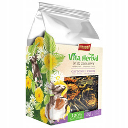 Vita Herbal dla gryzoni i królika, mix ziołowy, 40g - Producent: Vitapol | Przysmak w 100% naturalny | Polskie zioła | Opakowanie 40g