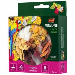 Vitaline Lunch Bowl dla dużych papug - Producent: Vitapol | Jadalna miseczka z otrąb | 100% naturalna przekąska | Z dodatkiem owoców