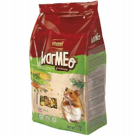 KARMEO PREMIUM KARMA PEŁNOPORCJOWA DLA CHOMIKA 2,5KG - Marka: Vitapol | Polski produkt | Źródło wielu witamin | Opakowanie 2,5 kg