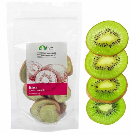 Kiwi dla gryzoni i królika przysmak liofilizowany Producent: Tivo | Przysmak w 100% naturalny | Źródło witaminy C | Opakowanie 20g - Naturalny przysmak dla gryzoni i królików