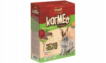 POKARM KARMEO DLA KRÓLIKA 1000g - Marka: Vitapol | Mniej zbóż | Więcej granulatów | Wzbogacona warzywami | Opakowanie 1 kg