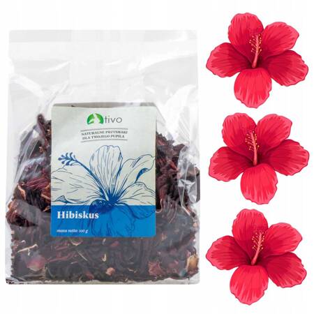 Suszone płatki hibiskusa do sianka i ziół dla gryzoni, królika Tivo 100g Producent: Tivo | Przysmak w 100% naturalny | Pachnący dodatek do sianka | Opakowanie 100g - Naturalny przysmak dla gryzoni i k