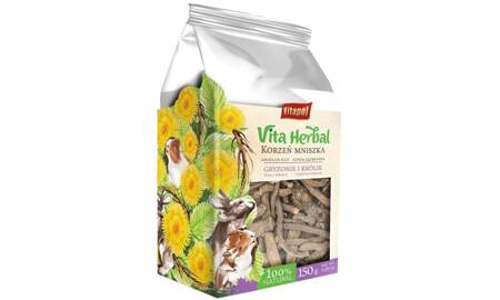 Vita Herbal dla gryzoni i królika, korzeń mniszka, 150 g - Producent: Vitapol | Przysmak w 100% naturalny | Źródło inuliny | Opakowanie 150g