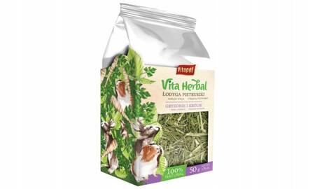 Vita Herbal dla gryzoni i królika, łodyga pietruszki, 50g - Producent: Vitapol | Przysmak w 100% naturalny | Cenne źródło witaminy C | Opakowanie 50g