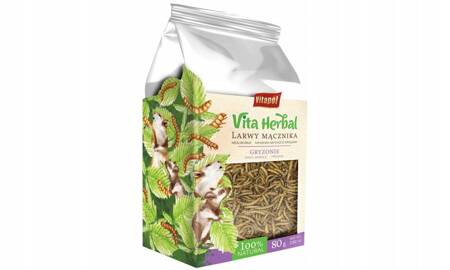 Vita Herbal dla gryzoni, larwy mącznika, 80 g - Producent: Vitapol | Przysmak w 100% naturalny | Źródło białka zwierzęcego | Opakowanie 80g