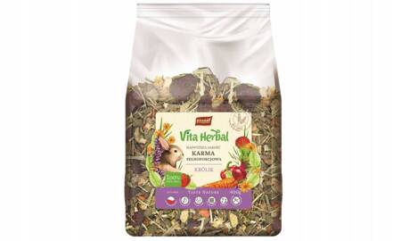 Vita Herbal karma pełnoporcjowa dla królika 400g 4szt/disp - Producent: Vitapol | 100% naturalna | Źródło witamin | Polski produkt | Opakowanie 400 g