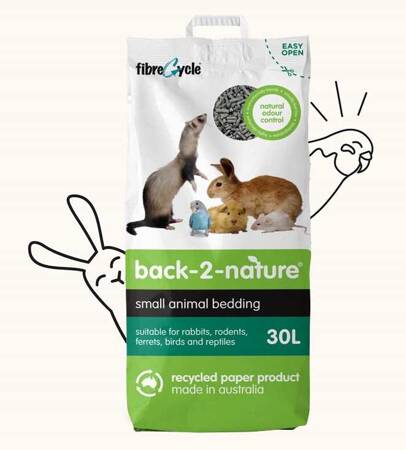 Żwirek Podłoże Papierowe naturalne dla królika 10l do klatki Marka: Back2Nature| 99% Papier z recyklingu | Wysoka chłonność | 100% naturalny | Opakowanie 10 l - Naturalny przysmak dla gryzoni i królik